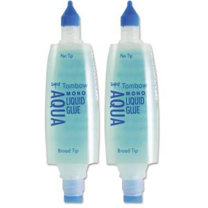 image:imageTombow 52180 MONO Aqua Liquid Glue 169 Ounce 1Pack Dual Tip Dispenser for Precise to Full Coverage Application that Dries Clear1 Count Pack of 2