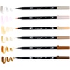 image:imageTombow 56241 Dual Brush Pen Art Markers Coffee Break 6Pack WaterBased Ink for Hand Lettering Watercolor Fine Art