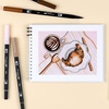 image:imageTombow 56241 Dual Brush Pen Art Markers Coffee Break 6Pack WaterBased Ink for Hand Lettering Watercolor Fine Art