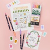 image:imageTombow 56242 Dual Brush Pen Art Markers Teatime 6Pack WaterBased for Hand Lettering Watercolor Fine Art Illustrations