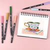 image:imageTombow 56242 Dual Brush Pen Art Markers Teatime 6Pack WaterBased for Hand Lettering Watercolor Fine Art Illustrations