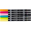image:imageTombow 56243 Dual Brush Pen Art Markers Happy Hour 6Pack WaterBased Ink for Hand Lettering Watercolor Fine Art Illustrations
