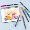 image:imageTombow 56243 Dual Brush Pen Art Markers Happy Hour 6Pack WaterBased Ink for Hand Lettering Watercolor Fine Art Illustrations