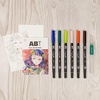 image:imageTombow 72562 Dual Brush Pen Art Markers Manga Illustration Wind 6Pack