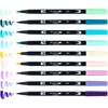 image:imageTombow 56256 Dual Brush Pen Art Markers Mermaids 10Pack WaterBased Ink for Hand Lettering Watercolor Fine Art Illustrations