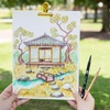 image:imageTombow 56305 Urban Sketching Set 8Piece Art Set with Dual Brush Pens Colored Pencils Water Brush Mechanical Pencil Drawing Pen
