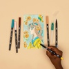 image:imageTombow 72561 Dual Brush Pen Art Markers Manga Illustration Bird 6Pack