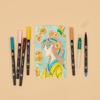 image:imageTombow 72561 Dual Brush Pen Art Markers Manga Illustration Bird 6Pack