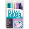 image:imageTombow 56256 Dual Brush Pen Art Markers Mermaids 10Pack WaterBased Ink for Hand Lettering Watercolor Fine Art Illustrations