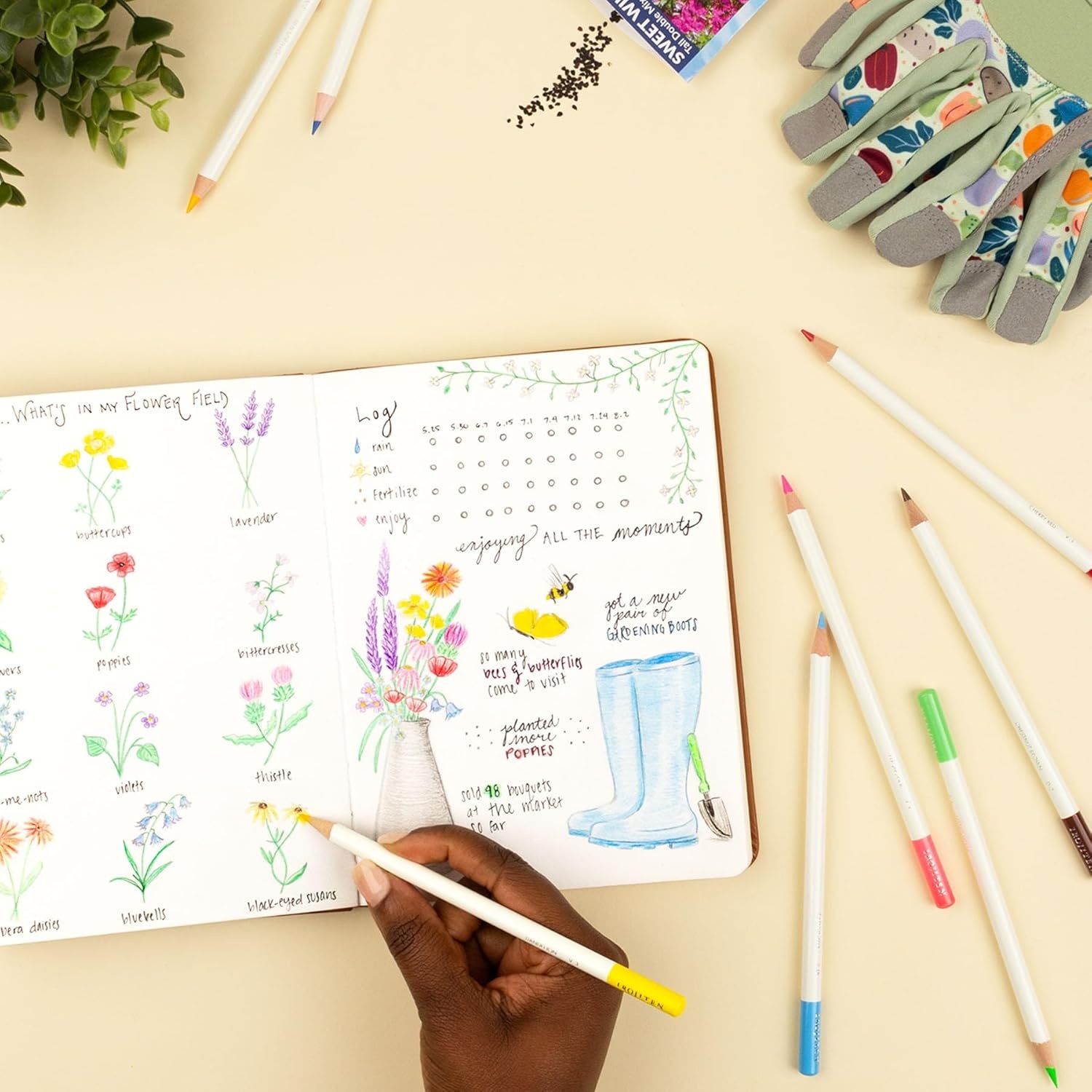 image:imageTombow 51529 Irojiten Colored Pencil Set Tranquil Includes 12 Premium Colored Pencils Sharpener and Colored Pencil EraserVivid