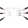 image:imageTombow 61107 MONO J Drawing Pencil Set with Eraser 6Pack ExtraRefined Graphite Pencil Set With Tombow MONO Eraser