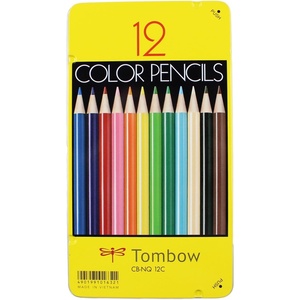 image:imageTombow 51630 1500 Series Colored Pencils 12 Piece Set Artist Grade WaxBased Colored Pencils in a Reusable Tin12 Piece
