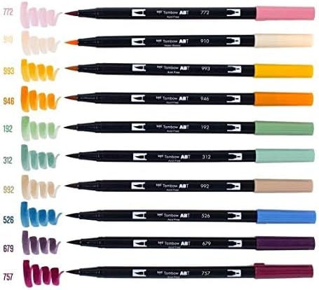image:imageTombow 56169 Dual Brush Pen Art Markers Landscape 10Pack Blendable Brush and Fine Tip MarkersCottage
