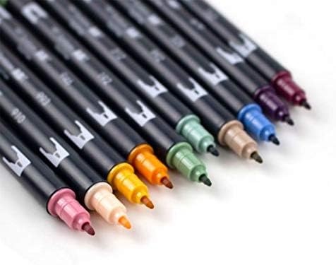 image:imageTombow 56169 Dual Brush Pen Art Markers Landscape 10Pack Blendable Brush and Fine Tip MarkersCottage