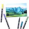 image:imageTombow 56169 Dual Brush Pen Art Markers Landscape 10Pack Blendable Brush and Fine Tip MarkersLandscape