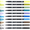 image:imageTombow 56169 Dual Brush Pen Art Markers Landscape 10Pack Blendable Brush and Fine Tip MarkersLandscape