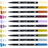 image:imageTombow 56169 Dual Brush Pen Art Markers Landscape 10Pack Blendable Brush and Fine Tip MarkersMuted