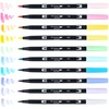 image:imageTombow 56169 Dual Brush Pen Art Markers Landscape 10Pack Blendable Brush and Fine Tip MarkersPastel