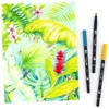image:imageTombow 56169 Dual Brush Pen Art Markers Landscape 10Pack Blendable Brush and Fine Tip MarkersTropical