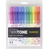 image:imageTombow 61526 TwinTone Marker Set Rainbow 12Pack DoubleSided Markers Perfect for Planners Journals Doodling and MoreDoublesided