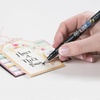 image:imageTombow 82040 Fudenosuke Brush Pen Twin Tip BlackGray Fudenosuke Brush Pen for Calligraphy and Art DrawingsSoft Tip