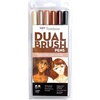 image:imageTombow 56236 Dual Brush Pen Art Markers Portrait 6Pack Blendable Brush and Fine Tip Markers