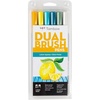 image:imageTombow 56238 Dual Brush Pen Art Markers Lemon Squeezy 6Pack Blendable Brush and Fine Tip Markers