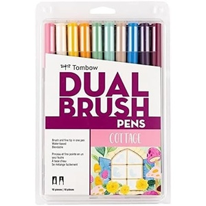 image:imageTombow 56169 Dual Brush Pen Art Markers Landscape 10Pack Blendable Brush and Fine Tip MarkersCottage
