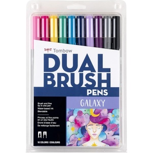 image:imageTombow 56169 Dual Brush Pen Art Markers Landscape 10Pack Blendable Brush and Fine Tip MarkersGalaxy