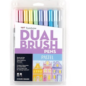 image:imageTombow 56169 Dual Brush Pen Art Markers Landscape 10Pack Blendable Brush and Fine Tip MarkersPastel