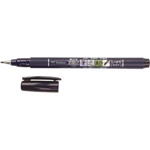 image:imageTombow 82040 Fudenosuke Brush Pen Twin Tip BlackGray Fudenosuke Brush Pen for Calligraphy and Art DrawingsHard Tip