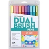 image:imageTombow 62039 Fudenosuke Brush Pens 3Pack Soft Hard and Twin Tip Markers for Calligraphy and Art Drawings amp Dual Brush Pen Retro Marker 10 Piece