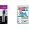 image:imageTombow 62039 Fudenosuke Brush Pens 3Pack Soft Hard and Twin Tip Markers for Calligraphy and Art Drawings amp Dual Brush Pen Retro Marker 10 Piece