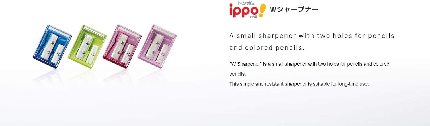 image:imageTombow Ippo Pencil Sharpener 2 Blade Size Assorted Colors 1Pack