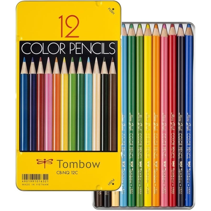 image:imageTombow CBNQ12C Colored Pencils NQ 12 ColorsSet of 12 Colors in Tin