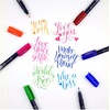 image:imageTombow Fudenosuke Journal Writing Kit 160 Page Dot Grid Linen Cover Journal Fudenosuke Colors Brush Pen 10 Pack Mono Drawing Pen Color 8 Pack Mono Drawing Pen Black 6 Pack Progressive Tip Sizes Mono Air Correction Tape