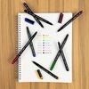 image:imageTombow MONO drawing pen fineliner set of 8 drawing pen waterresistant pigment ink 03 mm tip for sketching and technical drawings WSEFL8C
