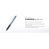 image:imageTombow Pencil BCMGLU01R15 OilBased Ballpoint Pen Monograph 038 mm Monochrome Blue Ink
