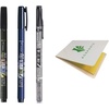 image:imageTombow Fudenosuke Fude Brush Pen 3 Type Set Hard GCD111 Soft GCD112 Dual Brush GCD121 with Original Sticky Notesblack