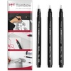 image:imageTombow MONO Drawing Pen Fineliner  Water and Light Resistant  0050102mm  Black Ink  Pack of 3 In Envelope Gift Packaging