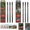 image:imageTombow Pencil Kakata Pencil 2B Dinosaur A Set of 12 Pencils 2 Patterns x 6  Original Card  Glitter Stickers PCA371AAZA set