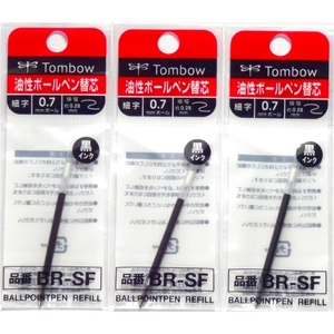 image:imageTombow 07mm Black Ink Refill BRSF33 for Airpress BallPoint Pen BCAP  3 Packtotal 3 pcs Japan Import