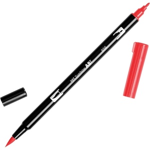 image:imageTombow 56618 Dual Brush Pen Art Marker 991  Light Ochre 1Pack Blendable Brush and Fine Tip MarkerChinese Red