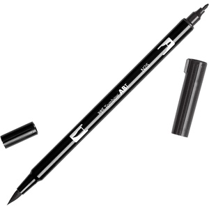 image:imageTombow 56618 Dual Brush Pen Art Marker 991  Light Ochre 1Pack Blendable Brush and Fine Tip MarkerLamblack