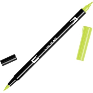 image:imageTombow Dual Brush Pen Art Markers Black N15 6PackChartreuse