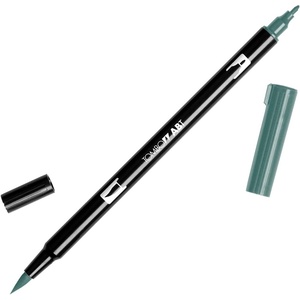 image:imageTombow Dual Brush Pen Art Markers Black N15 6PackGray Green