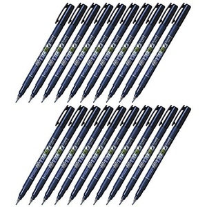 image:imageTombow Fudenosuke Brush Pen GCD111 Hard Tip Blue Body Value Set of 20