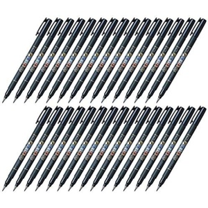 image:imageTombow Fudenosuke Brush Pen GCD112 Soft Tip Black Body Value Set of 30