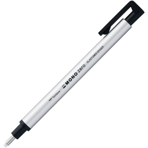 image:imageTombow Holder Eraser Mono Zero Round Shaper Original EHKURSilver