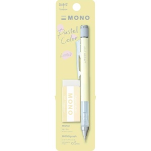 image:imageTombow MONO Graph and MONO Eraser 05 mm Ice Blue Precision with 4 mm Tip Innovative Shake Mechanism More Stable Brass Pliers Refillable Includes Eraser SHMG44PE04ACream yellow